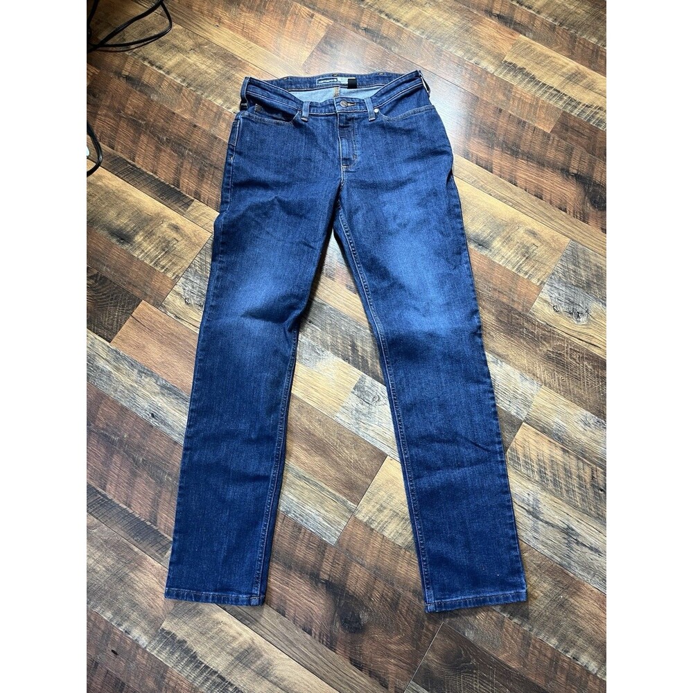 Carhartt Relaxed Fit Jeans Women’s Size 8 Tall Dark Wash Straight Leg Denim
